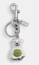 COACH halloween bear ghost bag Charm keyring NWT