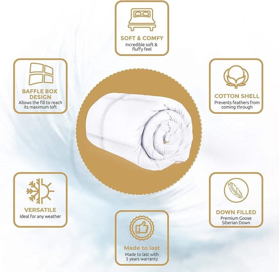 Edredón de plumón de lujo CUCUUN tamaño king 106" x 90" Foto 3 de 3