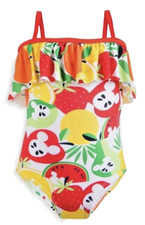 Disney Store Mickey Mouse Fruit Swimsuit Swimwear 1-piece Girls Size 2 XS NWT