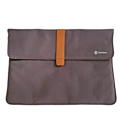 Tomtoc Gray Ultra Slim Laptop Sleeve 13'' Soft Shell Cotton New A19-B02G