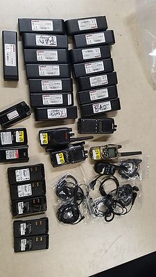 Big Lot of UNTESTED Radios , batteries, cables, AS IS UNTESTED! SOME GOOD STUFF!