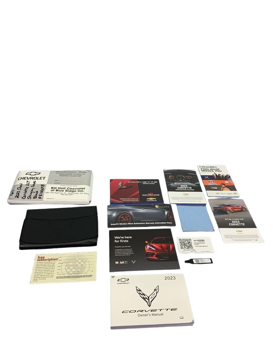 2023 CHEVY CORVETTE C8 OEM OWNERS MANUAL BOOKLET SET W/ CASE 2023 CHEVY CORVETTE C8 OEM OWNERS MANUAL BOOKLET SET W/ CASE