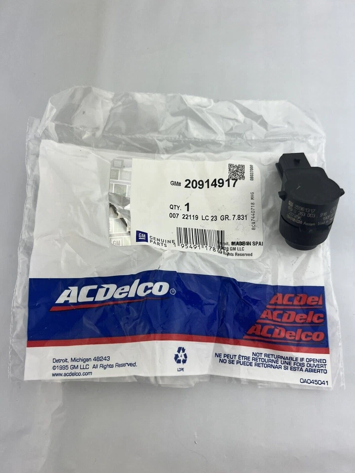 Sensor de distancia inversa de respaldo de estacionamiento GM (OEM) # 20914917 Foto 3 de 3