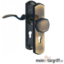 Hoppe Schutzbeschlag München 8/72 DIN rechts Messing brüniert F73 Schutzgarnitur