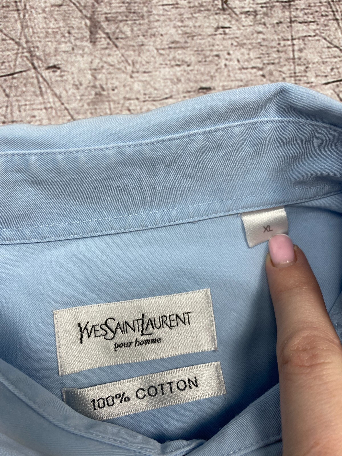 Camicia Yves Saint Laurent YSL vintage uomo manica corta taglia XL