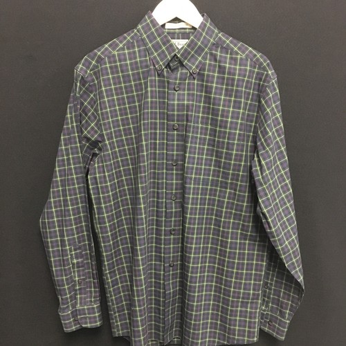 Mens Medium LL BEAN Wrinkle Resistant Plaid Shirt -SUPER- 29c - Picture 4 of 5