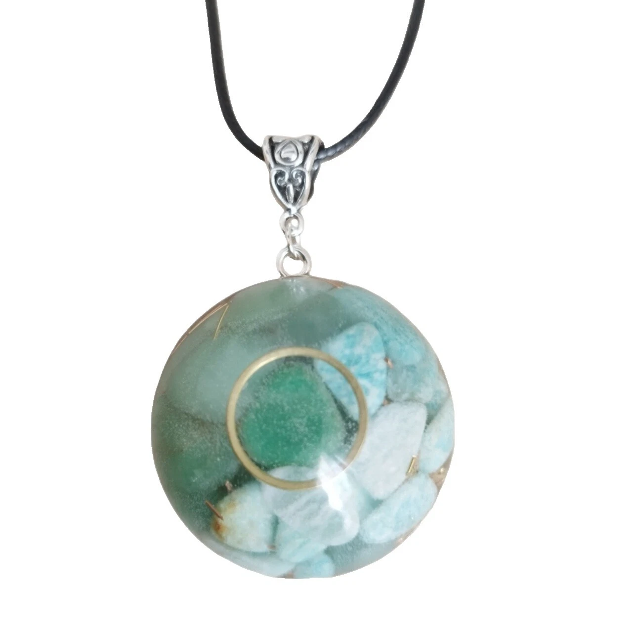 Медные модные ожерелья и кулоны из амазонита