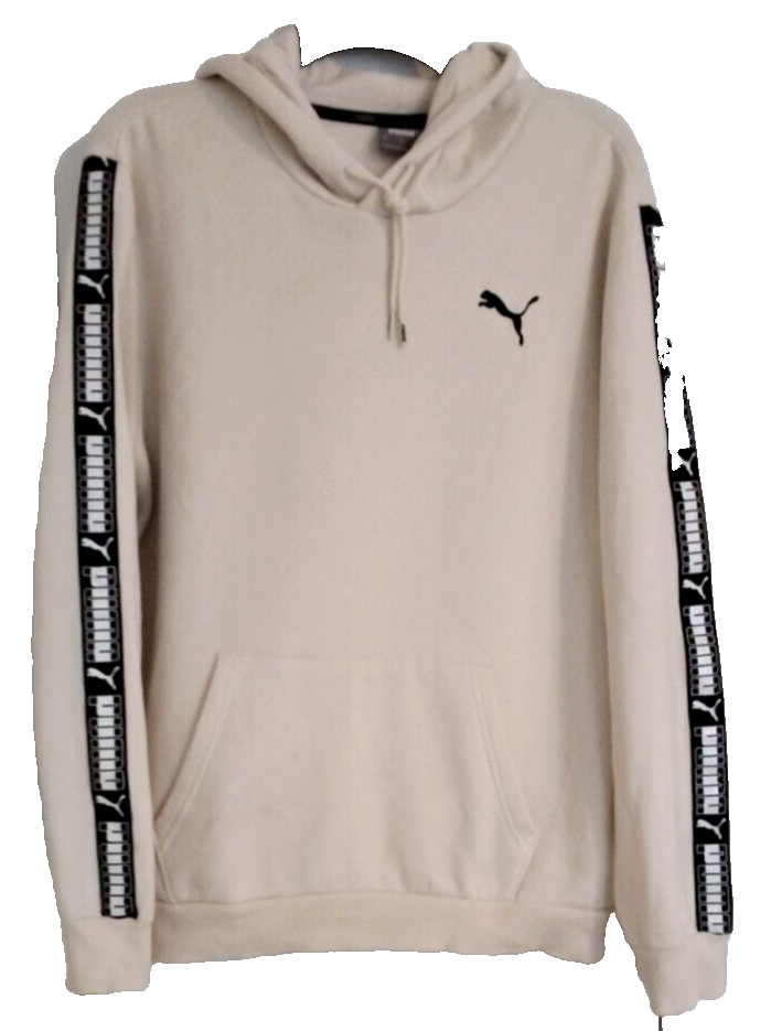 Men's Ivory Long Sleeve Large PUMA Sweatshirt Hoodie