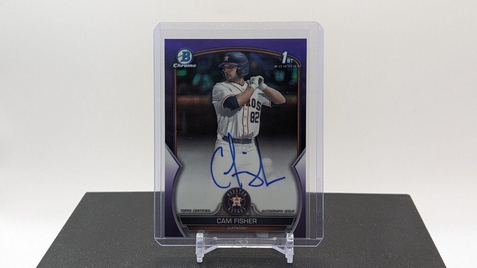 Cam Fisher 1st 2023 Bowman Draft Chrome Prospect Purple Auto /250