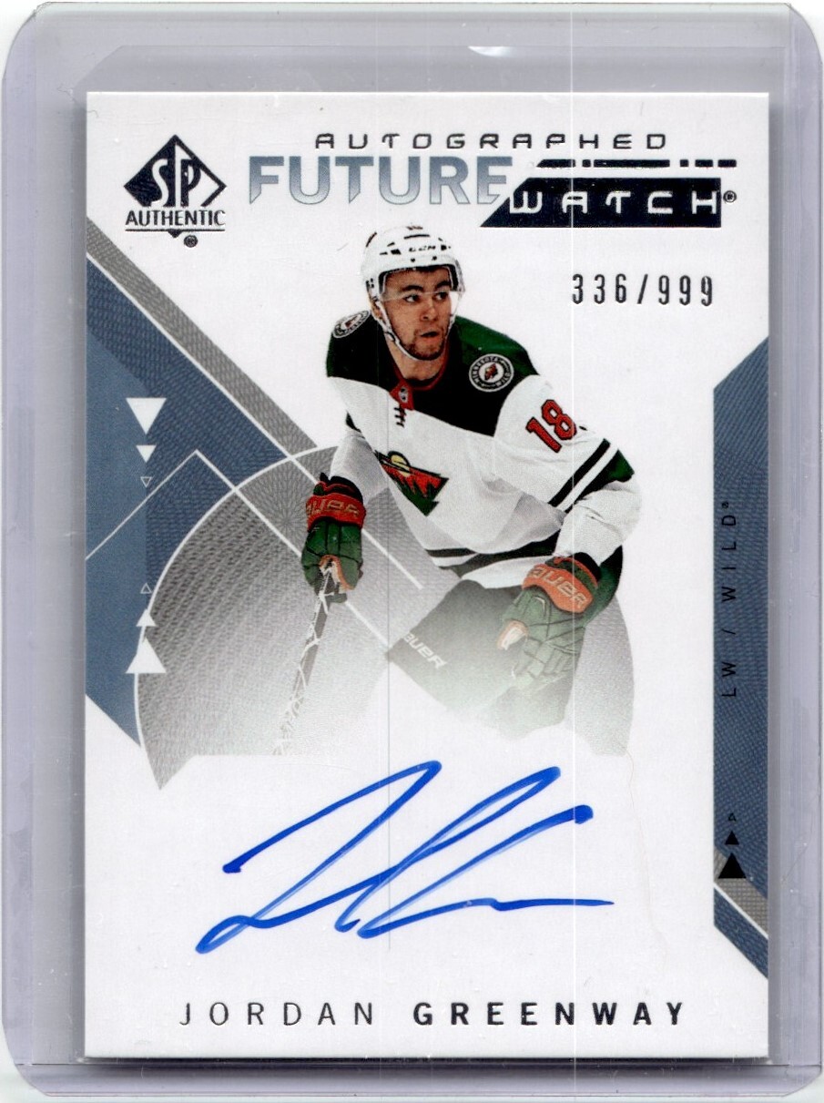 2018-19 SP Authentic Future Watch Autograph Rookie Jordan Greenway RC Auto /999