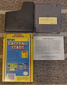 Baseball Stars NES Game Cartridge - SNK - Manual & Box - Very Good - See Pics