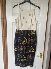 Ladies H & M Floral Fitted Dress - Size 12/14