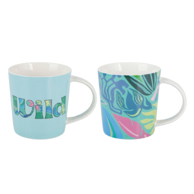 Maxwell & Williams DX1285 Becher-Set 380 ml BE FIERCE Wild, Porzellan, in Ges...