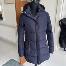 Emporio Armani Dark Blue Padded Coat Jacket Size 12 Uk 38 Eu Italy 44