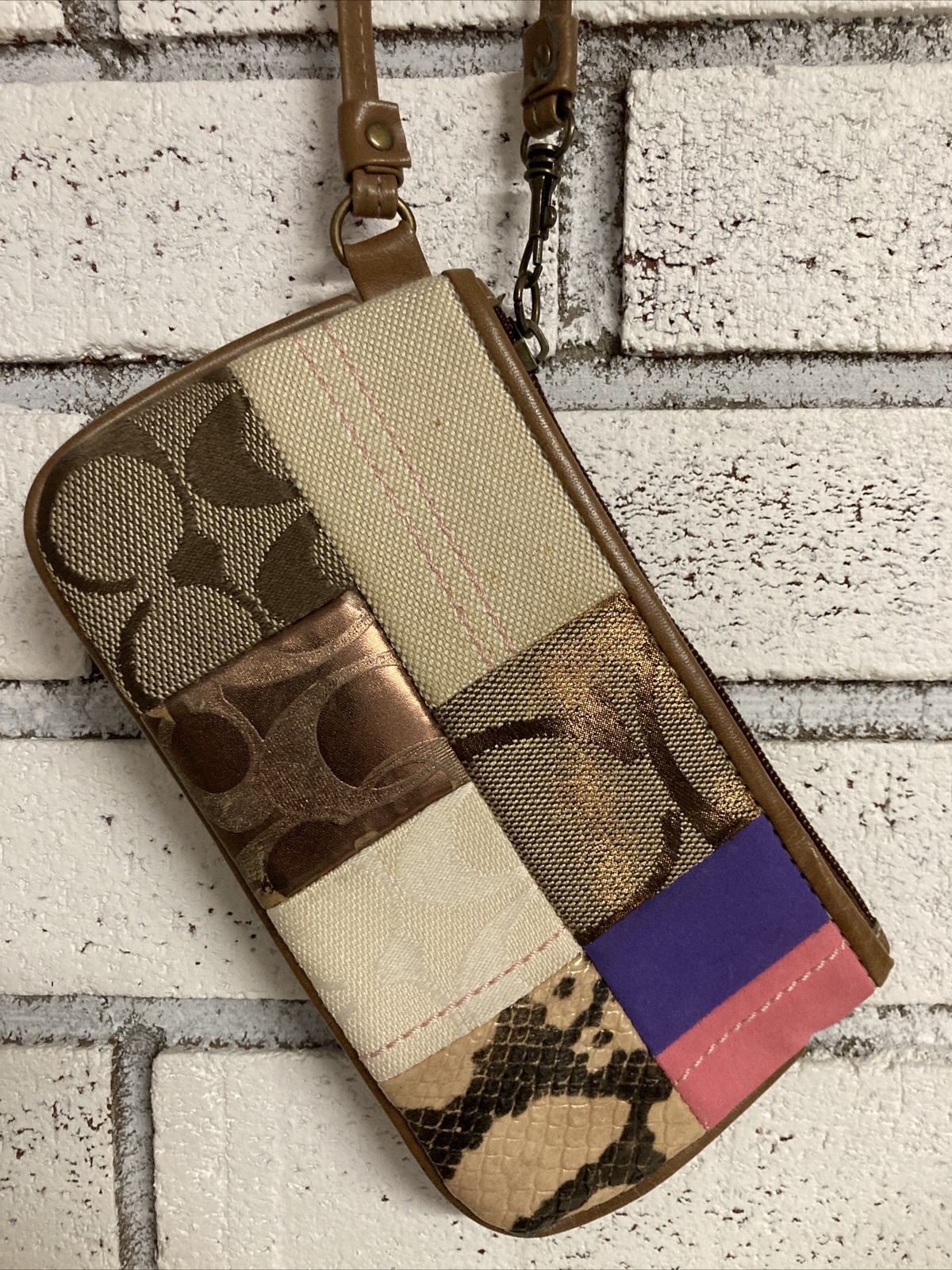 Coach Patchwork Wristlet Small Multicolored - image 2