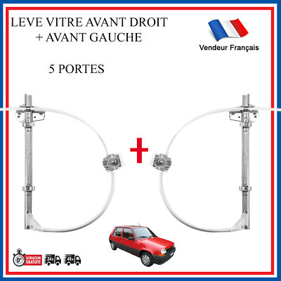 Kit De 2 Mecanismos De Elevavidrios Manuales Para Renault Super 5 Y Express – Delanteros Izquierdo Y Derecho