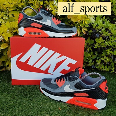  Neu mit Karton & Original Nike  Air Max 90 ''Infrared Carbon Fiber'' Turnschuhe UK Größe 8