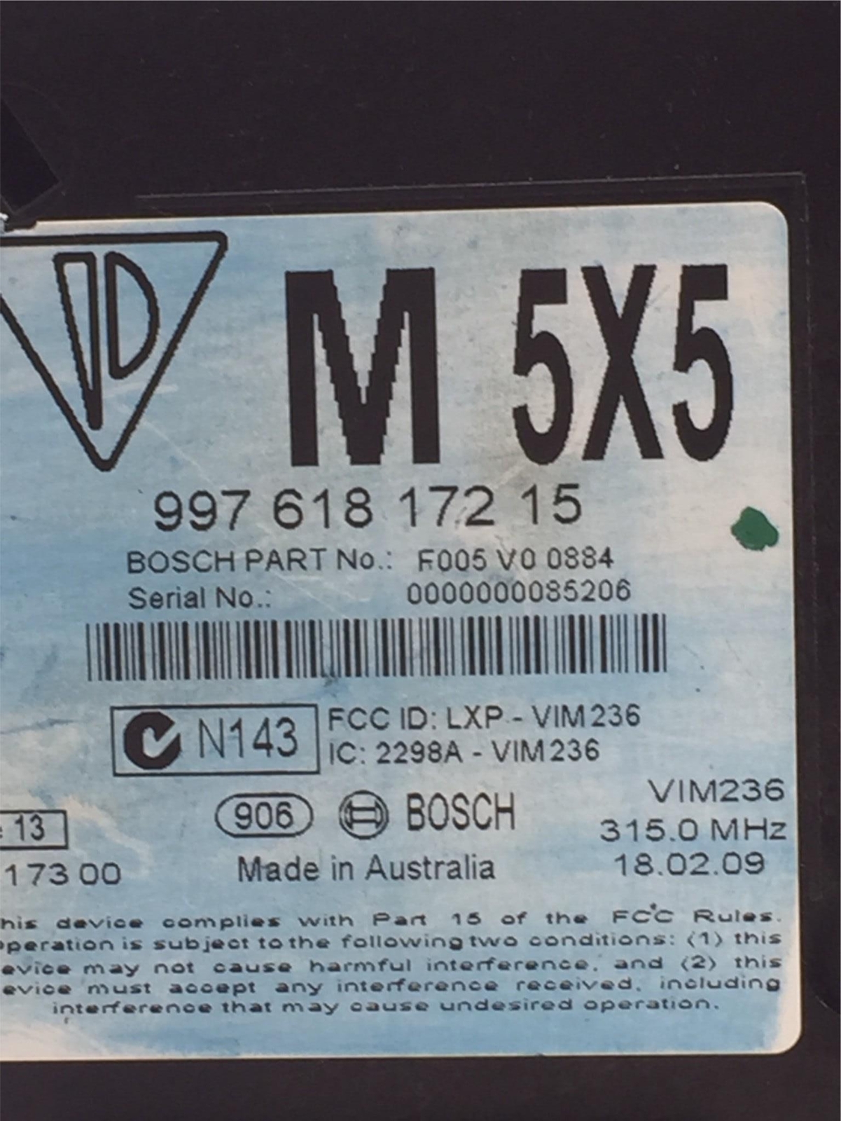 Porsche 911 997 Anti Theft Alarm Control Unit ECU 99761817215 | eBay