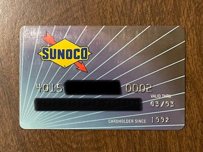 SUNOCO CREDIT CARD EXPIRED 1993 ~ SUN OIL COMPANY ~ COLLECTIBLE ...