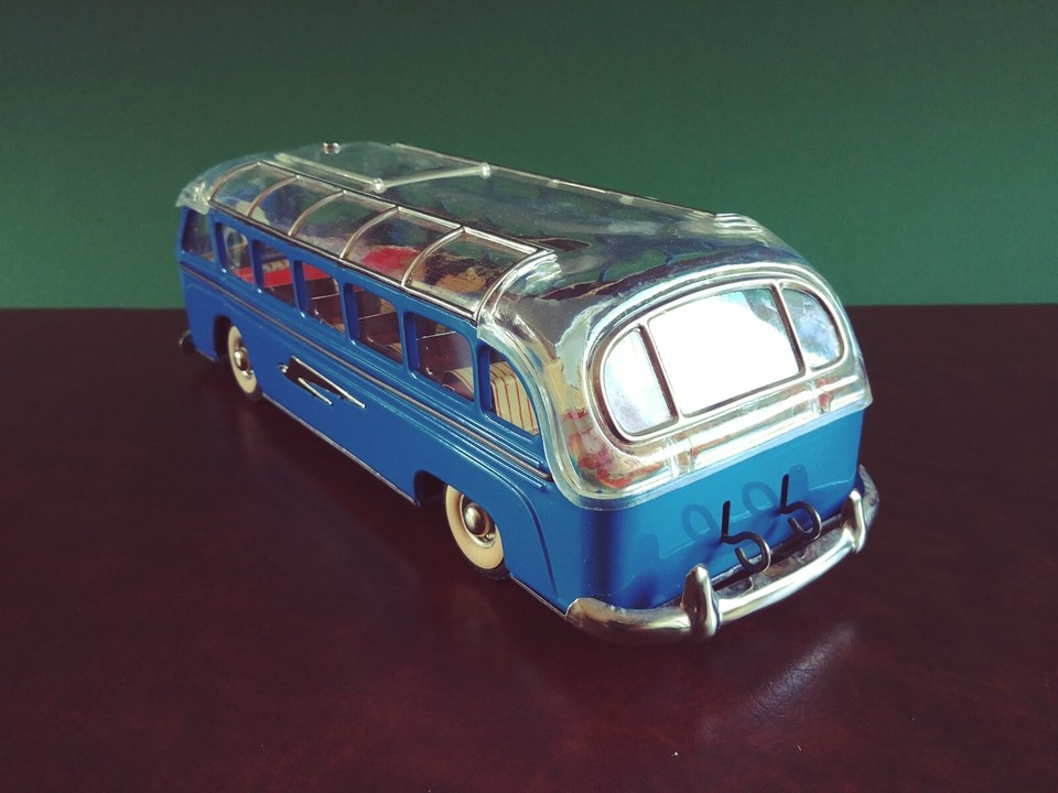 Bus Ancien En Tôle Gunthermann – Toit Ouvrant Coulissant – W. Germany 1950 – Rare