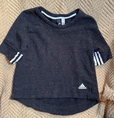 Adidas Sport Street Crop Short Sleeve Sweatshirt Women's XS