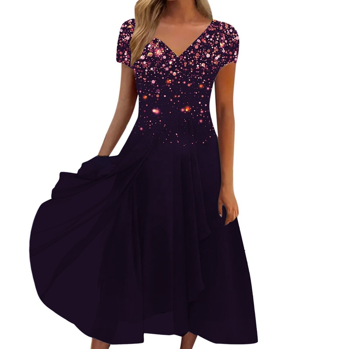 Purple Casual Dress
