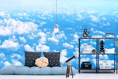 3D White Cloud Sky ZHUA51041 Wallpaper Wall Murals Removable Self-adhesive Ann
