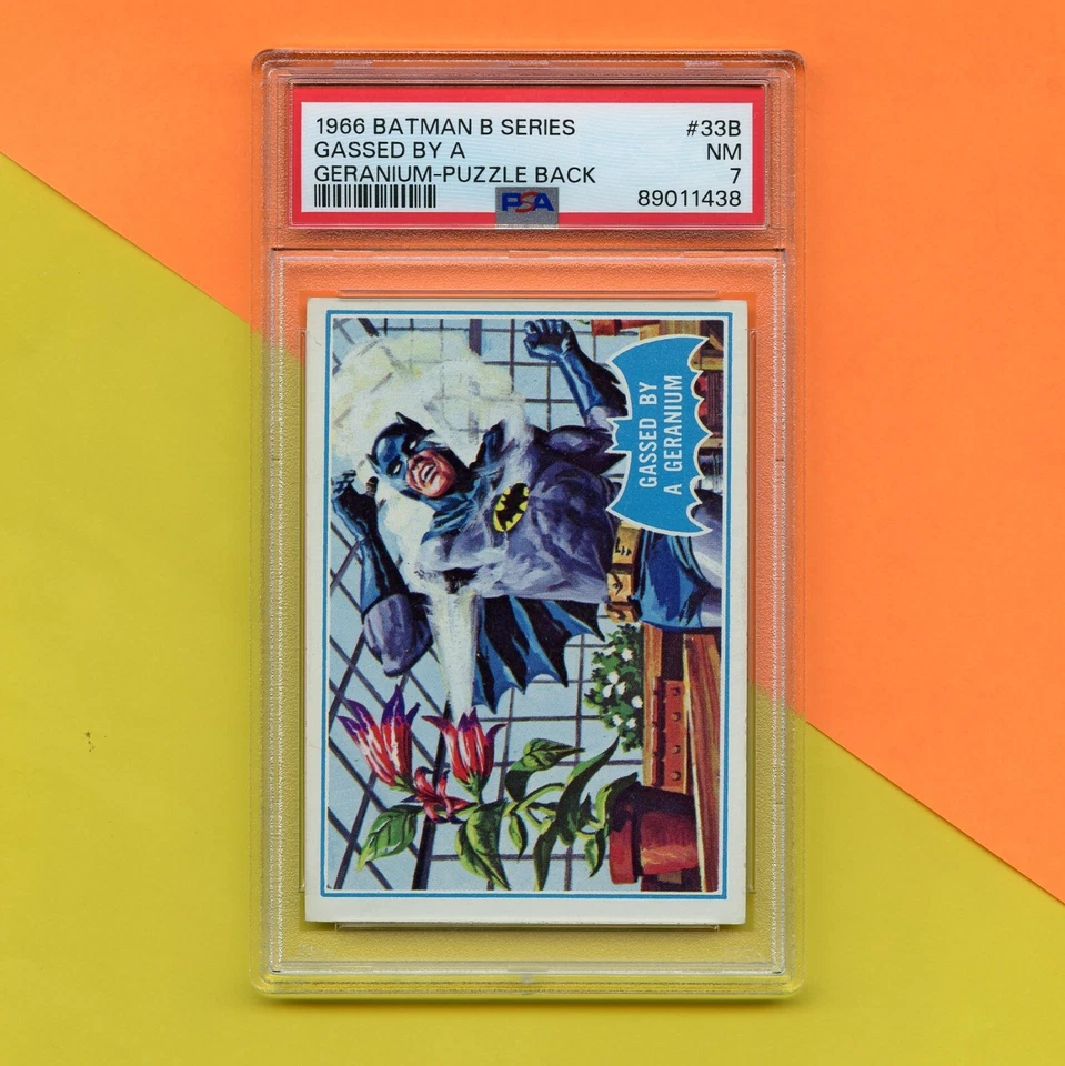 1966 Series B Topps Batman Blue Bat Puzzle Back PSA 7 Trading Card #33B - Image 2 of 4