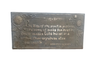 Bronze Garden Plaque- Poem By Dorothy Gurney