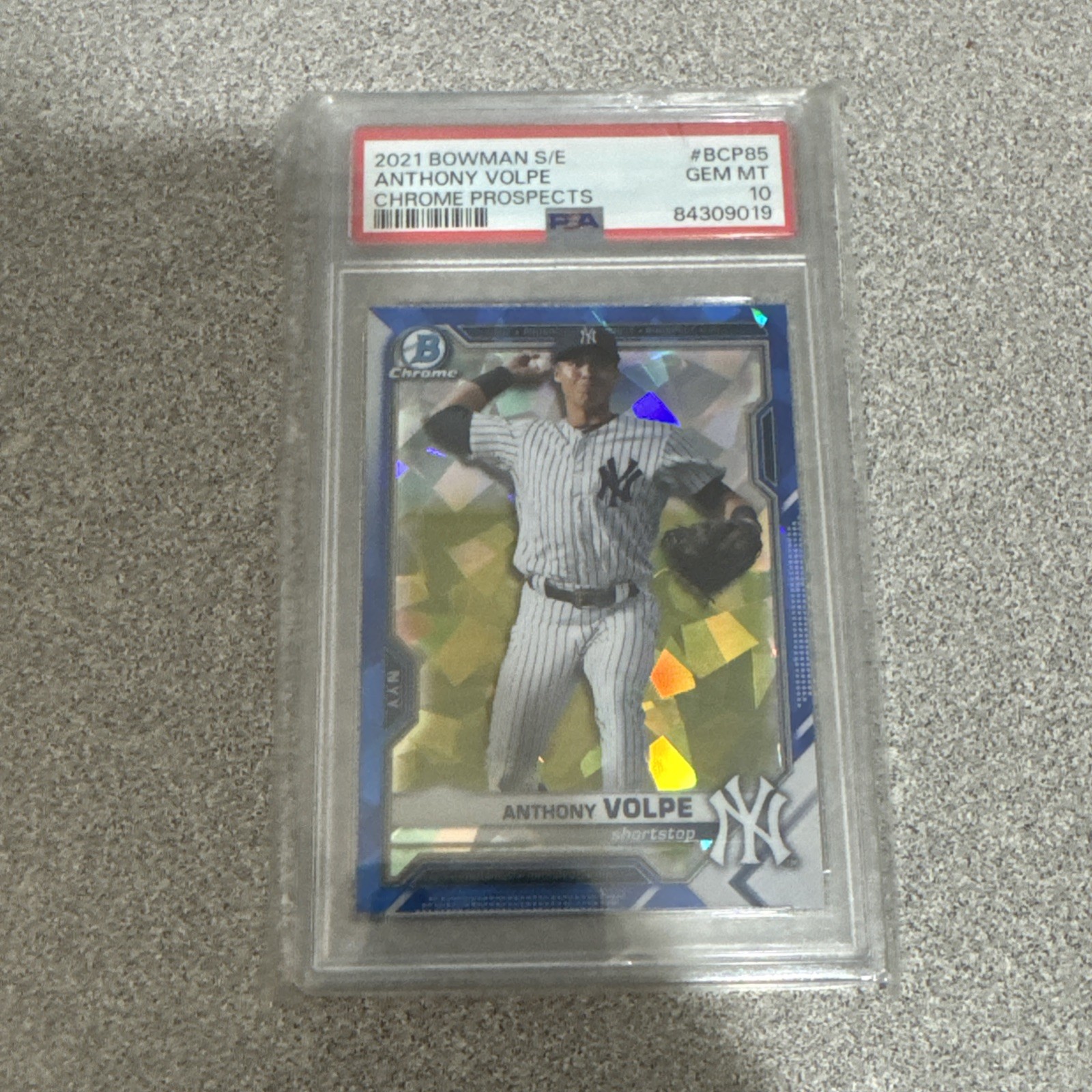 PSA 10 ANTHONY VOLPE 2021 Bowman Chrome SAPPHIRE Edition Rookie Card RC GEM MINT view 1