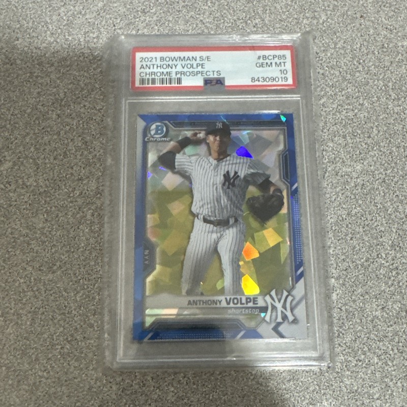PSA 10 ANTHONY VOLPE 2021 Bowman Chrome SAPPHIRE Edition Rookie Card RC GEM MINT