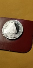 1977 Bahamas 25 Cents Gem Proof Coin Idbn1.