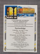Menükarte Motorschiff Monte Cervantes Mittel...