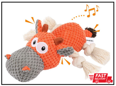 IOKHEIRA Dog Plush Toy for Large Aggressive Chewers,Indestructible Dog Squeaky