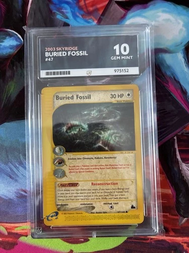 Pokemon Buried Fossil 47/144 ACE 10 Skyridge 2003 POP 1