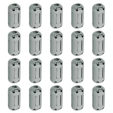 20 Pcs Ferrite Filter Ring Core Cable Clip ID 3.5mm Regular Styles, Gray