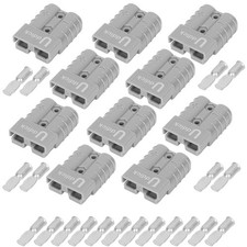 10PCs 50 Amp Battery Quick Disconnect Connector 6 AWG Wire Harness Plug Grey