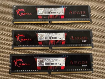 3 X G.SKILL AEGIS SERIES DDR4 RAM 16GB X 3, 3000/2666MT/2400 - Boundle