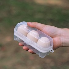 Stackable Transparent PP Egg Storage Box with Hanging D-Rings and 7cm Height