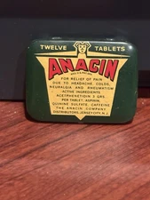 Anacin Pain Relief Headache Pocket Medicine Tin