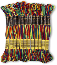 Pack of 12 Premium Embroidery Thread  100 Egyptian Cotton Premium Skeins  Cro