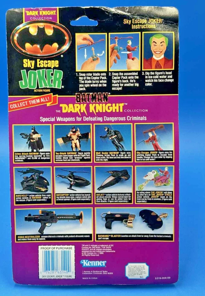 Kenner Batman The Dark Knight Collection Sky Escape Joker 1990 Foto 4 de 4