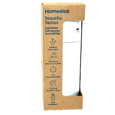Ultrasonic PORTABLE HUMIDIFIER White USB Powered 10 Hour Run Time Cool Mist BNIB