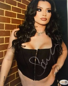 SARAYA (PAIGE) Signed WWE 8x10 Photo WRESTLER Autograph DIVA NXT Champion JSA