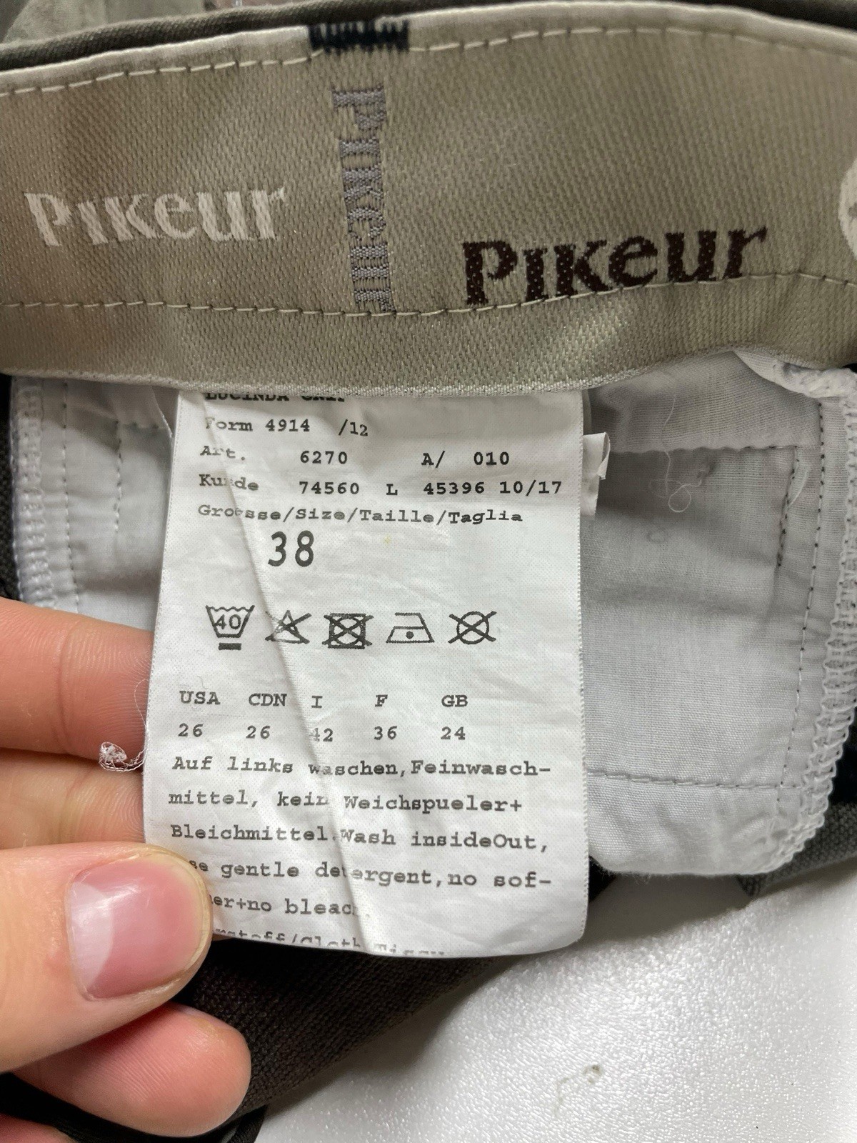 Pikeur Women’s Riding Breeches – Full Grip Seat Equestrian Pants, Olive Green