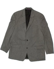 IZOD Mens 2 Button Blazer Jacket Size 48 Large Grey Polyester CM77