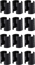 24 Pcs Wire Shelf Clips for 3/4" Post - 12 Pairs 3/4 in Dia - 24 Pack, Black 