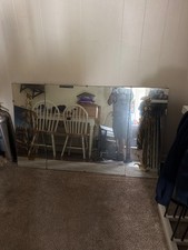 Vintage 3 Panel Mirror With Gold Leaf Flowers