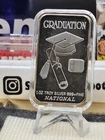 Graduation 1oz Silver Bar .999 Fine National USA Gift Cap Diploma Rare Capsule