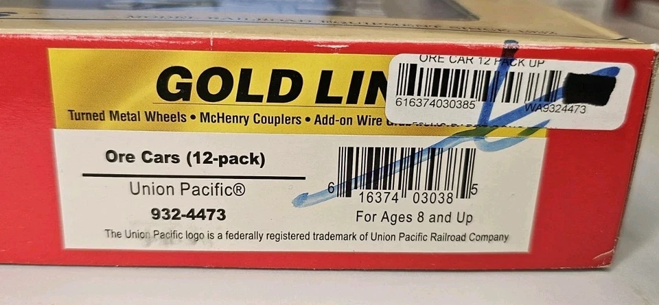 932-4473 Walthers Gold Line Union Pacific Ore Cars 12-Pack - Image 2 of 4